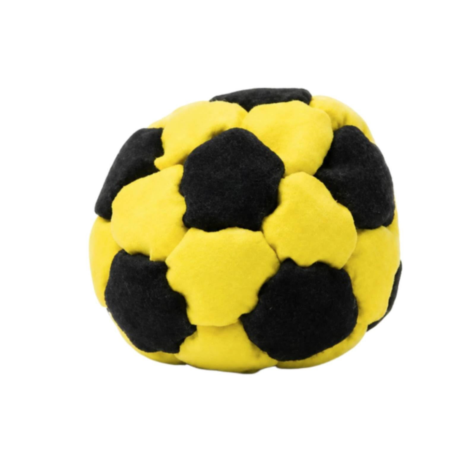 Soccer Sandbag Lightweight Soft Soccer Ball Long-Lasting Stitching Football Stuffed for Outdoor Play, Yellow Black-image-35