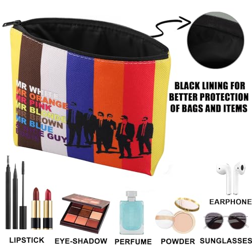 Crime Movie Makeup Bag Mr White Mr Orange Mr Pink Mr Blonde Mr Brown Mr Blue Gifts 90s Crime Film Zipper Pouch (Orange Pink UK) - Image 3