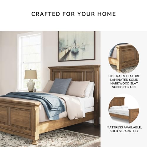 Image of Signature Design by Ashley Traditional Wood Queen Panel Bed Frame, Brown