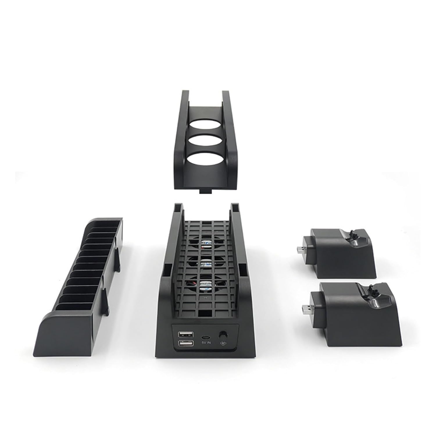 Multi-function Host Cooling Base Controller Handle Holder Stand 13-slot Game Disc Storage Bracket