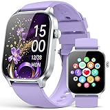 Smart Watches for Women Men, Fitness Tracker Watch with 110 Sports Modes, Step Counter/Sleep Monitor/Pedometer, IP68 Waterproof, Bluetooth Call & Music Control Smartwatch for iPhone/Android,Pueple