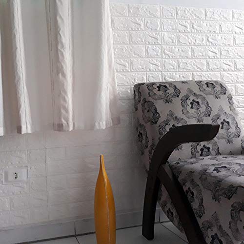 06 Painel Placa 3d de Parede Espuma Adesiva Tijolinho 70 x 76