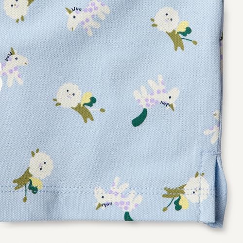 Image of Amazon Essentials Toddlers and Baby Girls' Cotton Spandex Polo Shirt, Breathable Stretch Pique Knit, Pack of 3