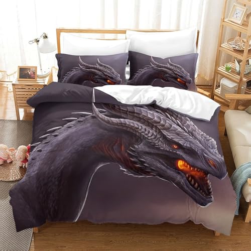 Housse de couette dauphin 3D King parure de lit résistante doux - 3