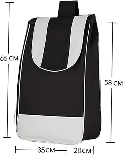 Miniatura 7 de Bolsa de repuesto para carrito de compras, bolsa de carrito de 41 L para carrito de compras, bolsa de almacenamiento impermeable de tela Oxford,