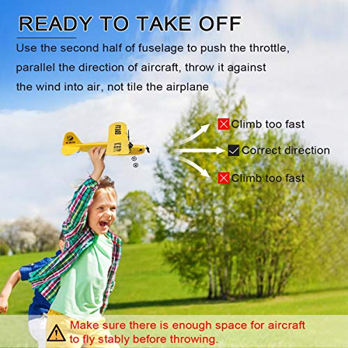 image for Makerfire RC Plane Remote Control 2.4G 2 Channel RC Airplane FX-803 Bu