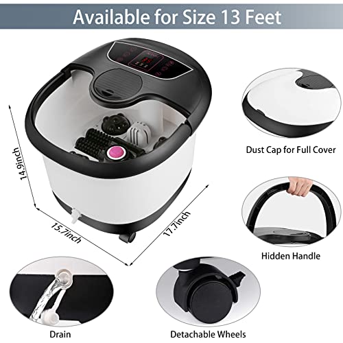 Acevivi Foot Spa, Auto Foot Bath Spa Massager With Heat And Bubbles, Temp+/- Offer A Pedicure Heated Foot Spa, Foot Soaker For Soothe & Relax Tired Feet #TOP1