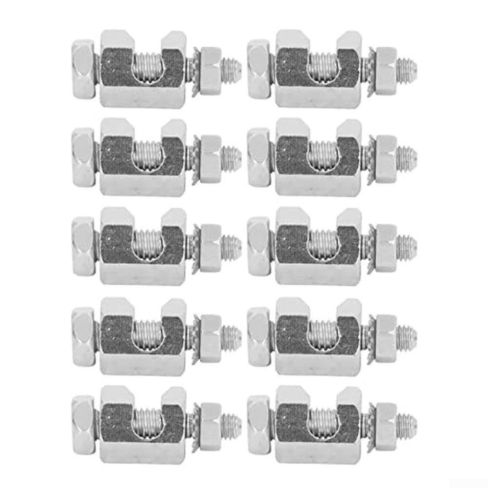 Terminales de puesta a tierra de 13 x 32 mm para fijación de paneles solares (10 uds)