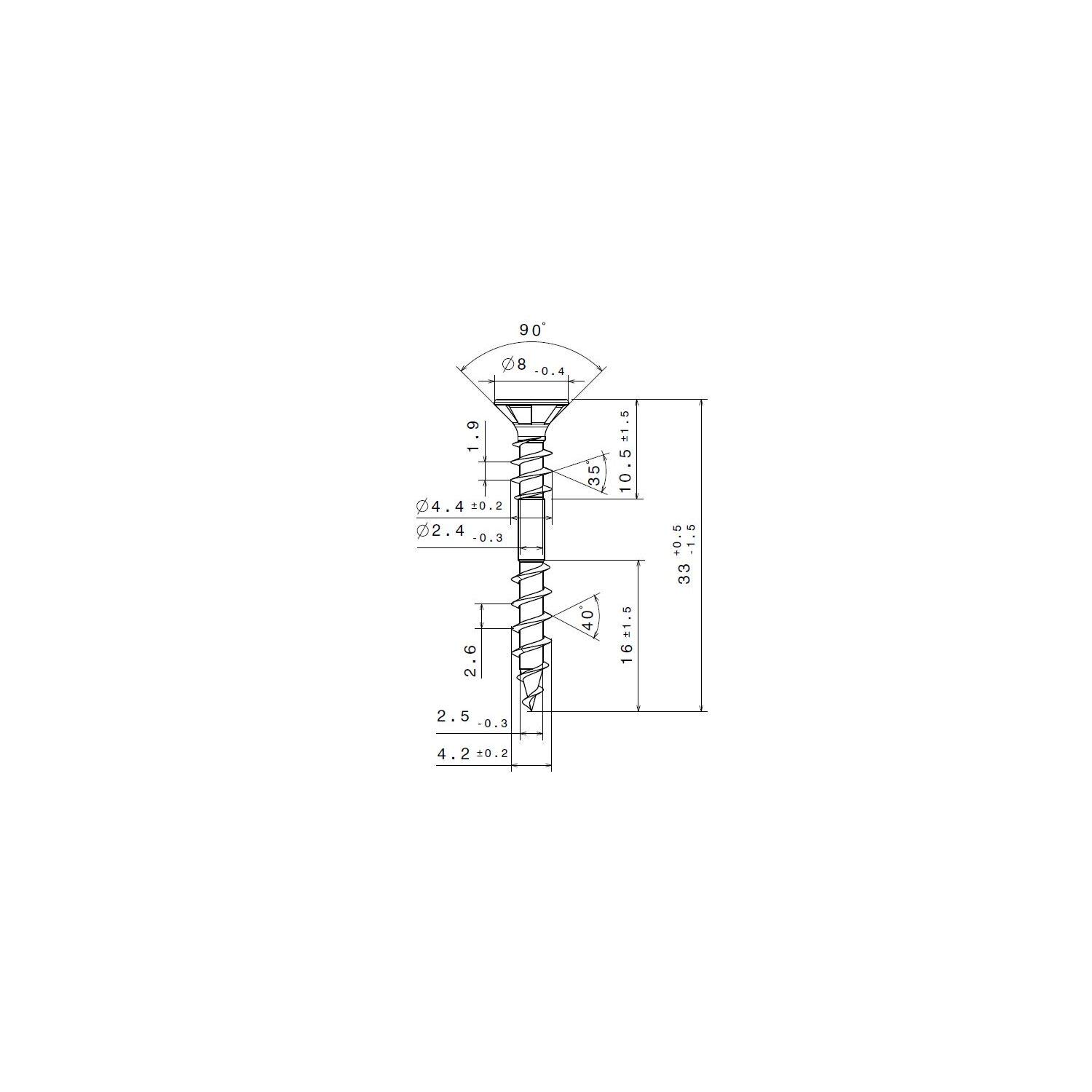 SPAX 35704016201011 głowica wpuszczana 4.0x33 Torx 20 Wirox Zawartość: 1000 sztuk, srebrny