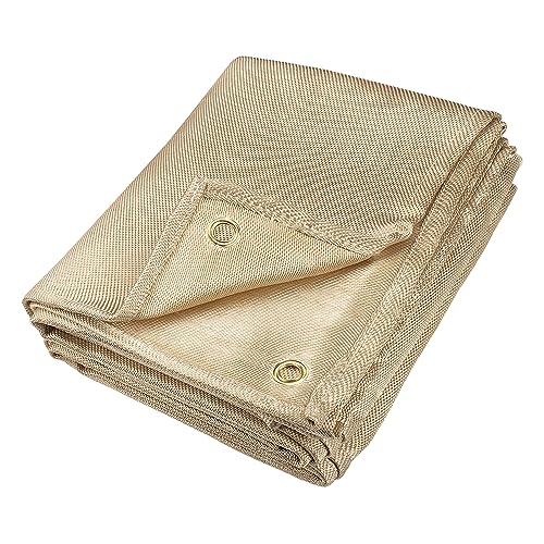 Image of Welding Blanket,4x6 ft Fiberglass Blanket,Portable Fiberglass Fire Retardant Blanket,Welding Mat,Welding Fireproof Thermal Resistant Insulation