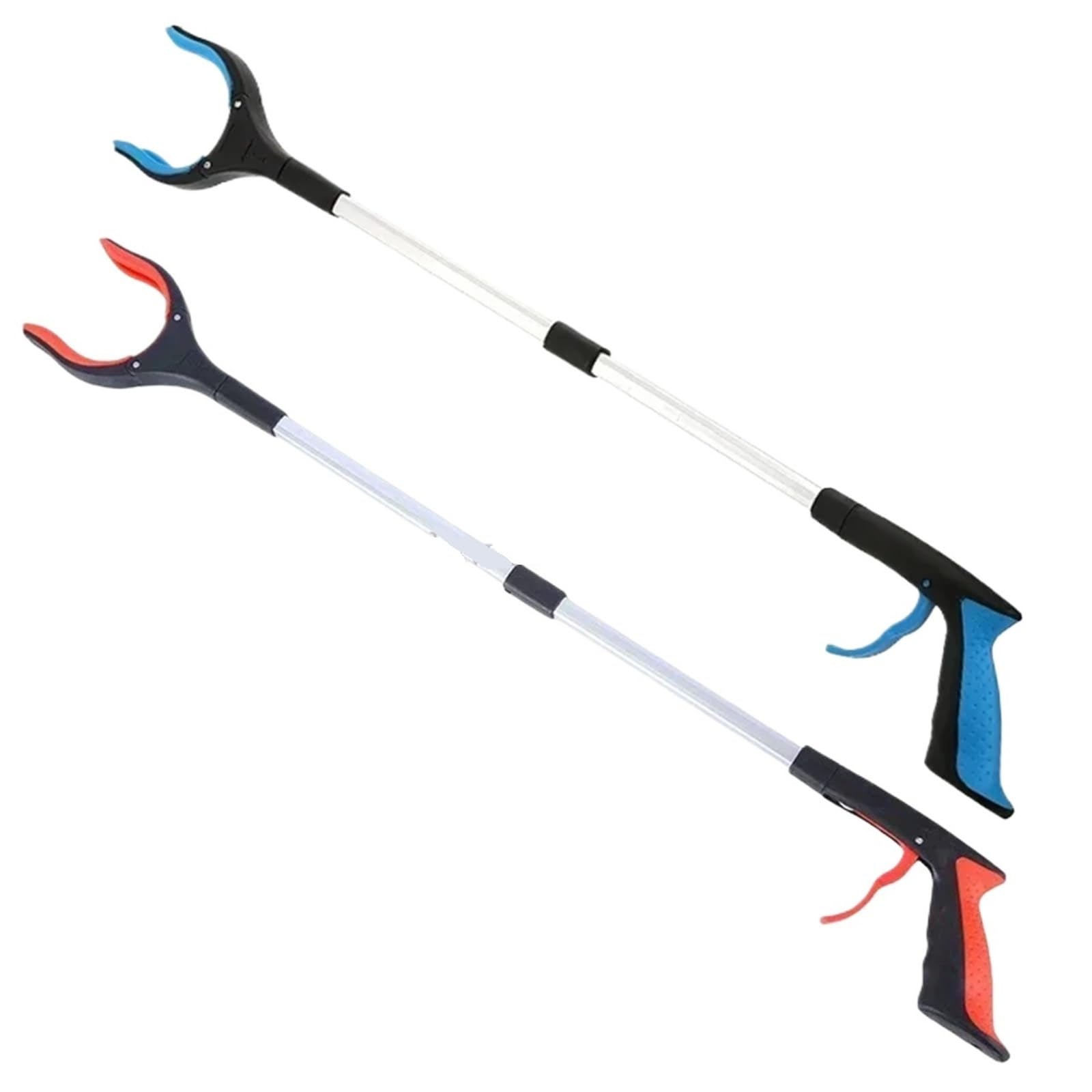 Herramientas manuales extensoras de pinza plegable, recogedores basura, herramientas recogida, 2 uds Para RecoleccióN(Blue)