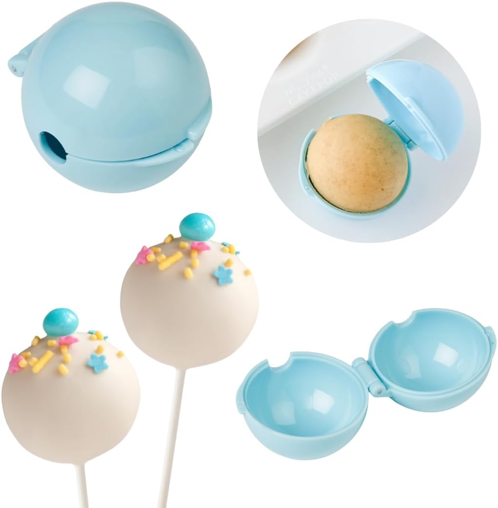 The Original My Little Cakepop Pro Cake Pop Mold since 2010. Round 1.1oz with Air Pocket Shaped. Injection Molded with ABS Food Grade BPA Free Plastic. Hygienic and strong. Use for Cake Pops and More.