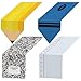 Breling 4 Pcs Back to School Decorations Table Runner First Day of School Pencil Crayon Ruler Notebook Style Table Cloth Preschool Kindergarten Classroom Decor for Dining Room Party