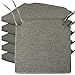 BCASE Pack de 6 Cojines de Asiento y Silla Espuma Fantasy, 40x40cm, Desenfundable con Cremallera, Cómodos, Resistentes, Fácil de Limpiar, para Cocina, Cuarto, Etc. Gris