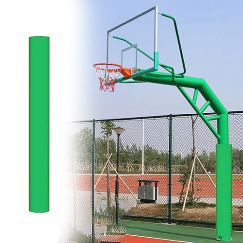 SRNSAEB Nursery School Pole Padding Wrap for Kids/Childs Anti-Collision, Basketball Hoop Round Pole Pad Fits Awnings/Light Poles, UV-Resistant Padded Post Cover Foam PU(Green,Dia (6 1/2 in))