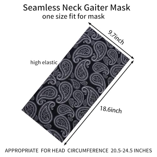Image of Neck Gaiter Masks Tube Scarf,Seamless Bandanas Buffs Gators,Ourdoor Face Mask Face Covering Multi Headwear