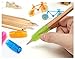 LGEGE 8Pcs Pencil Grip Writing aid, Colorful U - profiled Pencil & Pen Grips, Pencil Grip Writing aid, Soft Gel Rubber Silicone Writing Aid for Both Left and Right Handed,Correct Posture to Hold Pen