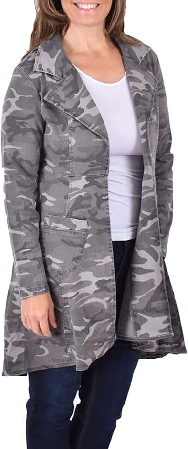 Camouflage Long Denim Jacket 