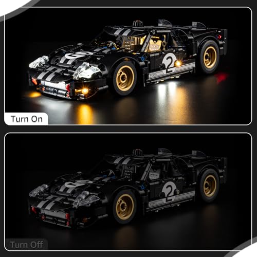 Image of Nitemode Light Kit Compatible with Lego 42223 Technic 1966 Ford GT40 MKII, Upgraded Brightness Adjustable Lighting Accessories(No Model)