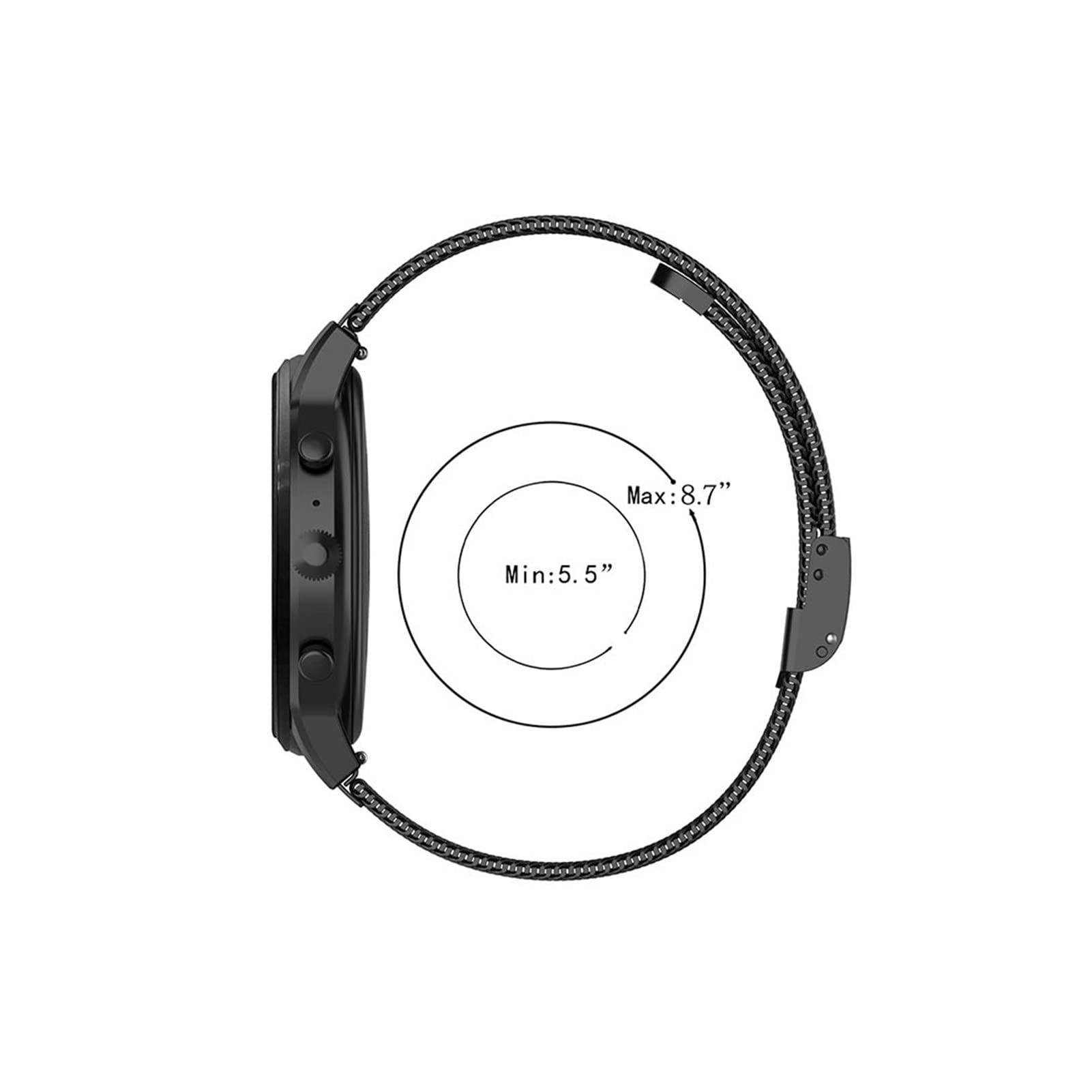 YGUKOJ Paski ze stali nierdzewnej FIT dla Garmin Forerunner 55 245 645 M Smart Watch Band Bracelet Metal Paski pasuje do podejścia S40 S12 S42. Korea