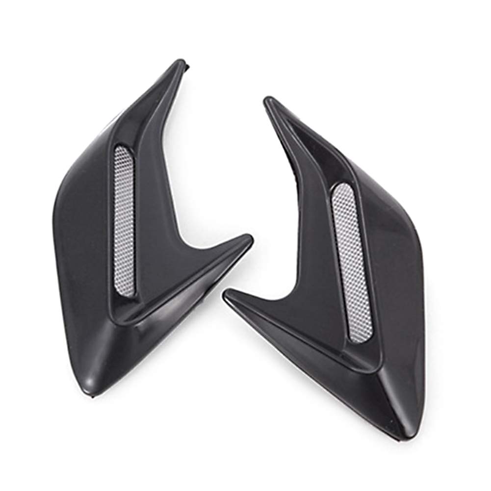 NEWSMARTS Universal Car Front Mud Guard Side Air Intake Vent Cover Trim For Car SUV, Black
