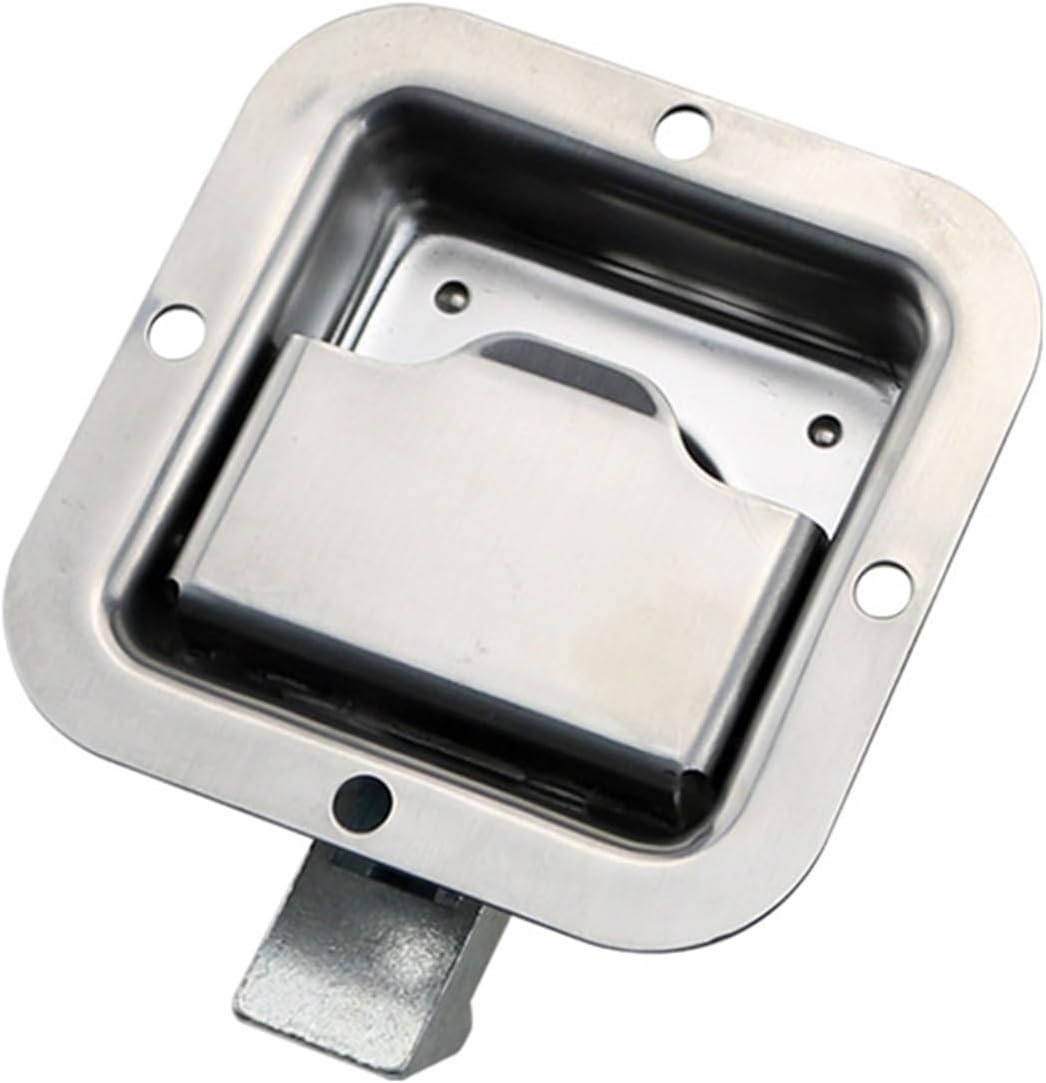 Stainless Steel Box Type Car Door Lock Electric Cinet Square Rv Trailer Engineering Vehicle Toolbox Panel 1Pcs
