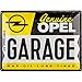 Nostalgic-Art 23315 Retro Blechschild Opel – Garage – Geschenk-Idee für Auto Zubehör Fans, aus Metall, Vintage-Design zur Dekoration, 30 x 40 cm