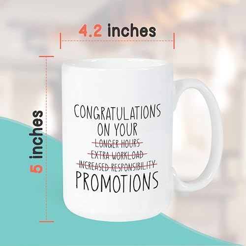Miniatura 4 de Taza de café de promoción  Congrats On Getting Out of This Hole  Congratulation Good Start Office New Challenge Beginning Coworker 15oz Blanco