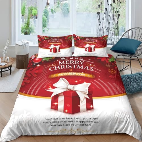 Parure de Lit Ultra Douce Imprimé 3D Noël Microfibre Durable - 4