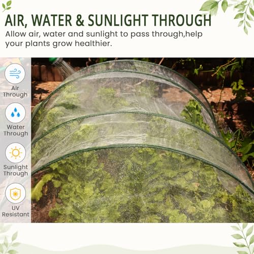 8Ft x 10FT Garden Netting, Fine Mesh Insect Netting for Plant Protection