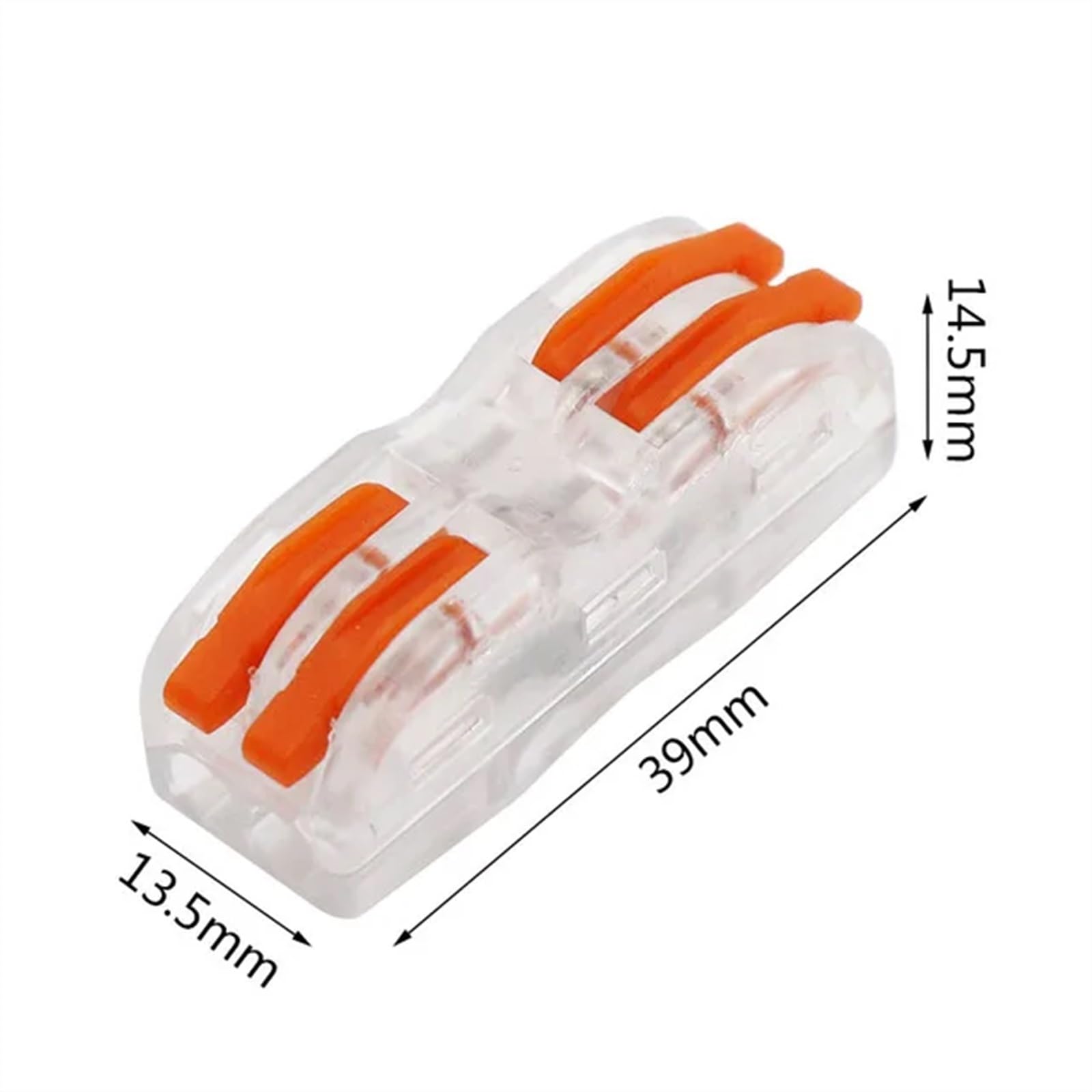 Morsettiera connettore cavo veloce da 50 pezzi 222 Conduttore in filo di plastica con giunzione a molla compatta universale(222-T)