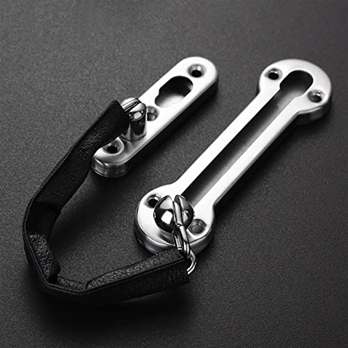 Cadena antirrobo de 2 piezas para reforzar puertas vulnerables 7