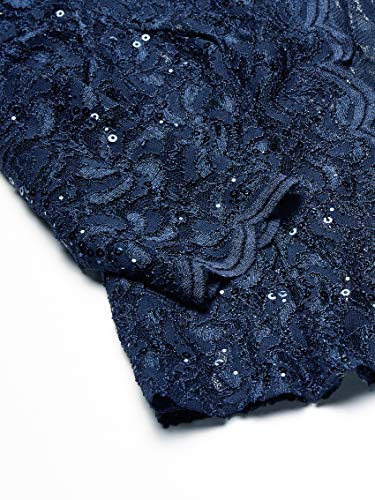 Alex Evenings Women's T-Length All Over Lace Dress with Jacket Set, Navy, 14 - Thumbnail 7
