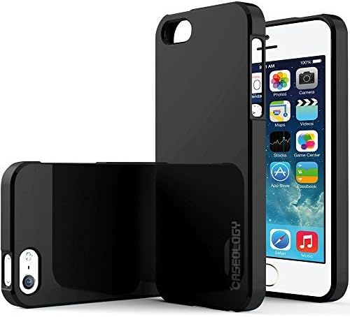 Caseology Daybreak Series, iPhone 5S Case Slim Fit Shock Absorbent Cover and Slip Resistant for Apple iPhone 5S / 5 (2013) & iPhone SE (2016) - Black