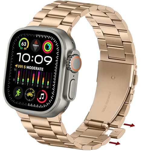 Bracelet métal Apple Watch or, l'accessoire idéal du bureau aux soirées habillées