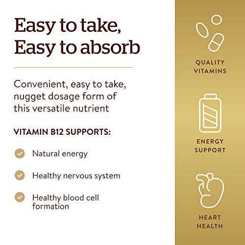 Solgar Vitamin B12 1000 mcg, 100 Nuggets, Energy Production Red Blood Cells - image 4