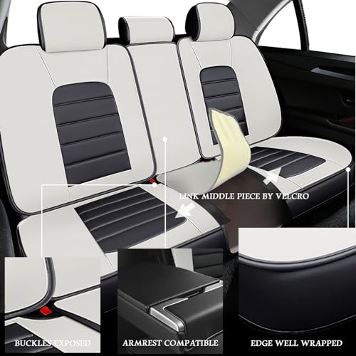 Image of Deluxe Full Covers for Volkswagen Golf SportWagen 2015-2019, Gray-White