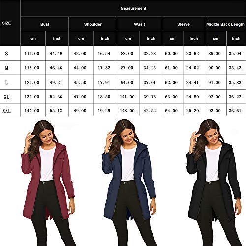 Windproof Jackets for Women,Women's Trench Coats Active Outdoor Hiking Camping Raincoat Beige - Thumbnail 3