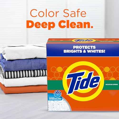 Image of Tide Powder Laundry Detergent, Mountain Spring Scent, 125 Loads, 143 oz