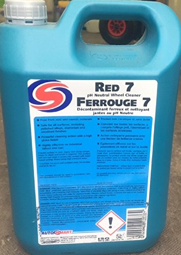 Autosmart Red 7 5 L pH-neutraler Felgenreiniger, Fallout-Entferner & gratis Pumpe -