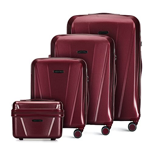 WITTCHEN Reisekoffer 4er Koffer-Set Rollkoffer Trolley Handgepäck...