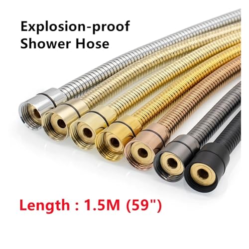 Manguera flexible de ducha en acero inoxidable dorado para un baño relajante y moderno 3