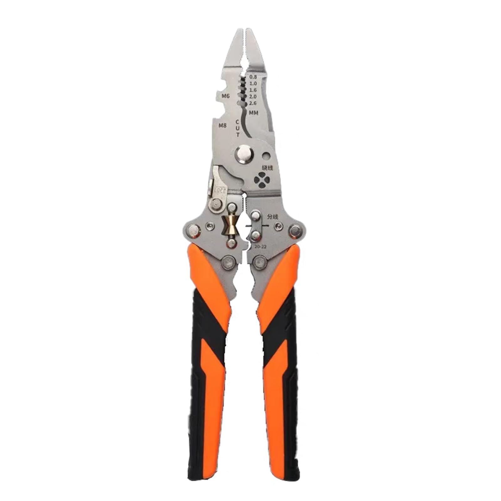 Apglsxy Foldable 14 Function Wire Stripper Tool Electrical Crimping Tool For Copper And Aluminum Wire With Comfortable Grip Foldable Cable Pliers
