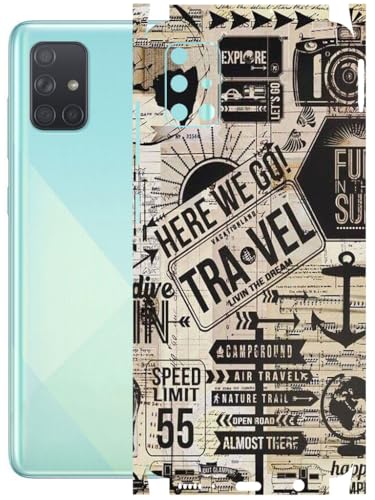 Image of AtOdds - Full Body Back Screen Guard Protector Film - Lamination Wrap Skin Sticker Compatible with Samsung Galaxy A51 | Scratchproof Matte Finish (Explore)