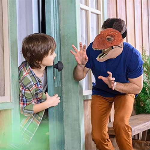 PartyGears Dinosaur Mask,Dino Mask Moving Jaw,Safe Latex Mask for Boys Kids Adult,Party Cosplay Dinosaur Toys Decorations