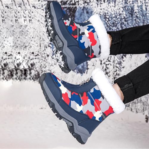 Bottines pour bébé avec fermeture éclair chaussures d'hiver bleues - 2