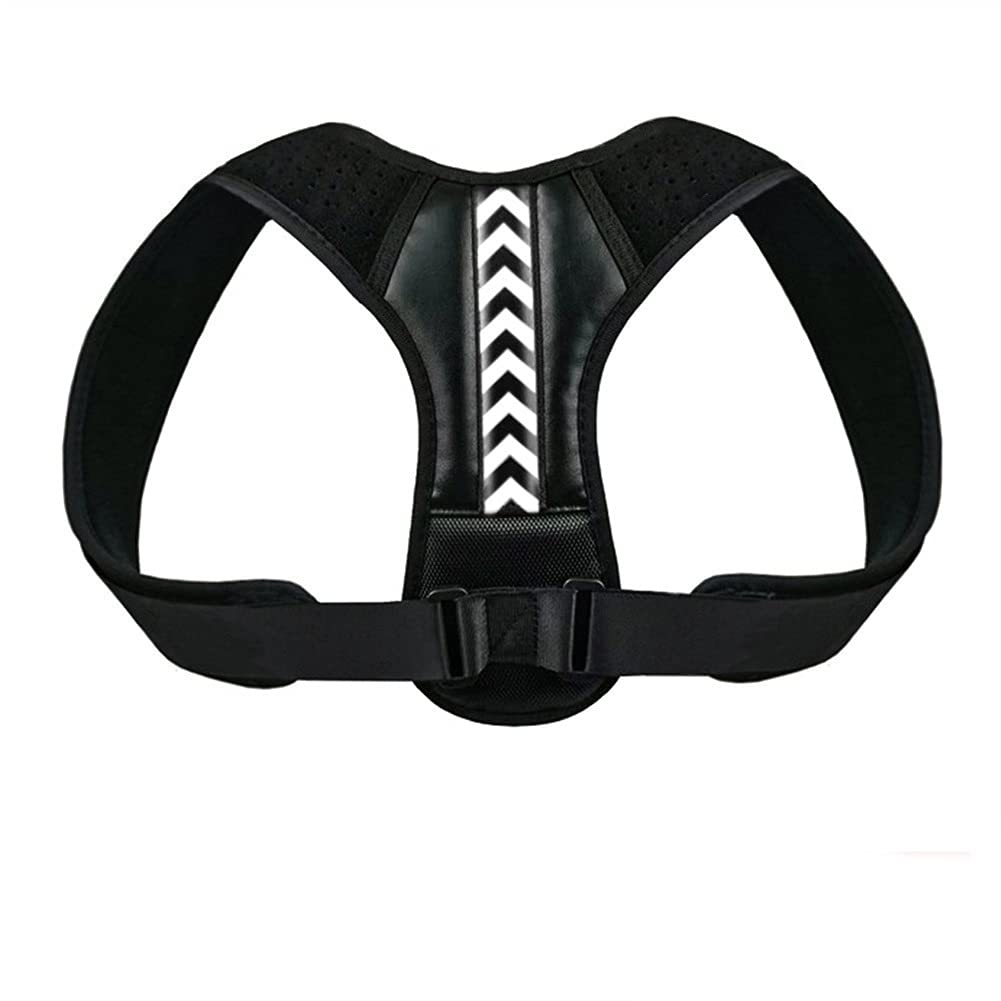 Upper Back Posture Corrector Adjustable Back Shoulder Posture Corrector Belt Clavicle Spine Support Reshape Your Body Home Office Sport Upper Back Neck Brace (Color : White, Size : Small)