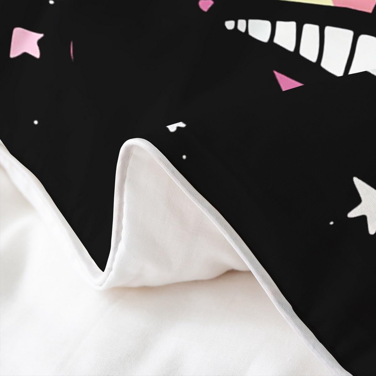Homewish Gradient Regenbogen Axolotl Baumwolle Bettwäsche 135x200 Kinder,Niedlich Cartoon Einhorn Bettbezug für Mädchen Jungen Teenager,Dampfende Nudeln Kleine Sterne Liebedeko Ästhetische Bett Set