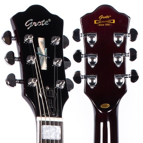 GROTE Jazz Electric Guitar Semi-Hollow Body Trapeze Tailpiece