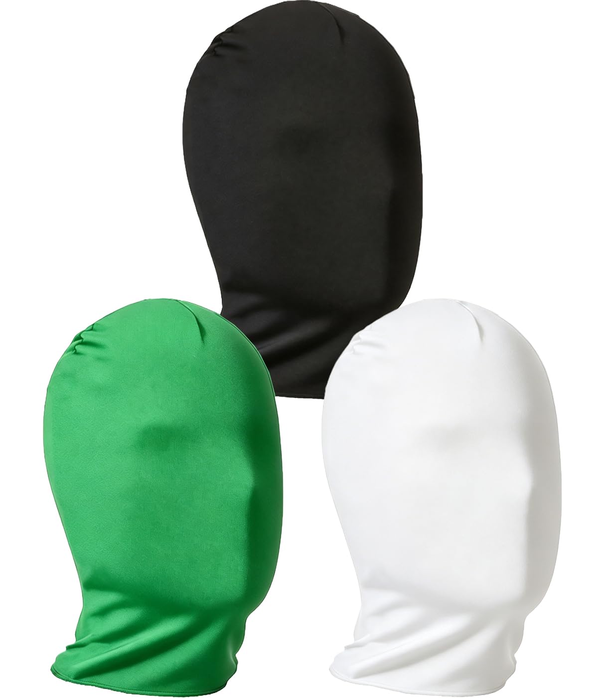 SRLLBBY 3 Pieces Full Face Mask, Stretchy Faceless Cloth Masks, Statue Inflatable Costume Accessory for Adult Men Women